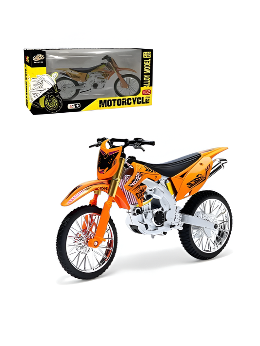 Motocross Motorcycle Diecast Alloy Dirt Bike Orange TV7229.