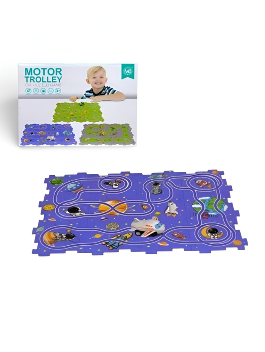 Motor Trolley Interlocking Puzzle Track Set TV5118.