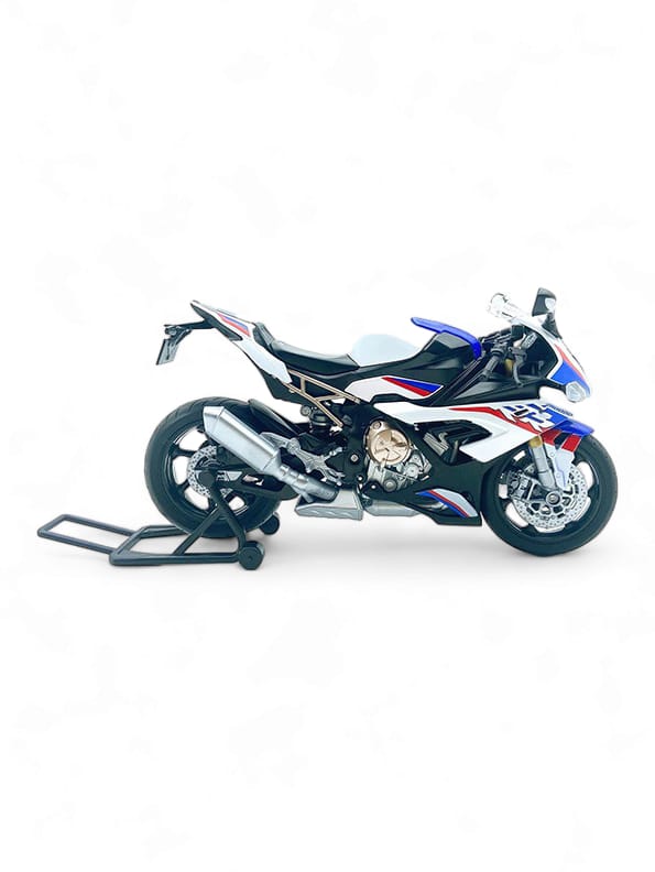 BMW S1000 RR Metal Model Diecast Bike - White (L-J-1)