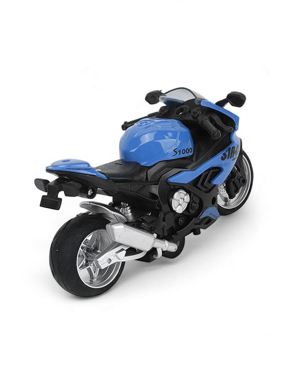 BMW S1000 Motorcycle Metal Model Diecast Bike - Blue (L-J-1)