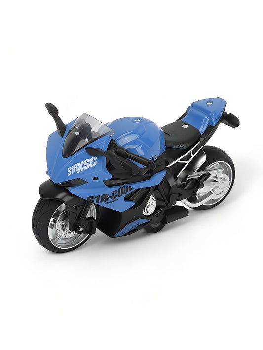 BMW S1000 Motorcycle Metal Model Diecast Bike - Blue (L-J-1) - Toyloft