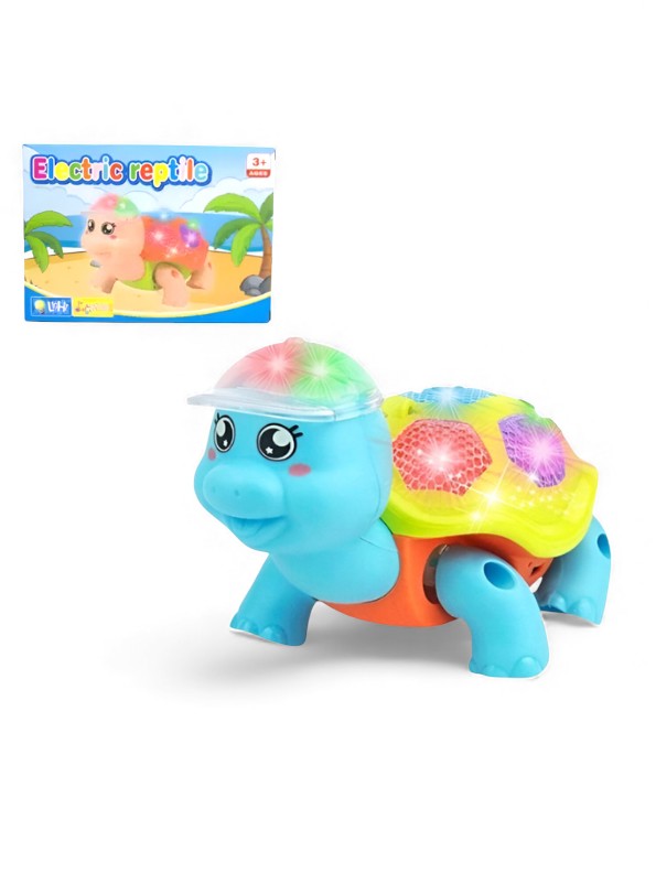 Mr. Tortoise – Electric Reptile Walking Tortoise Toy for Toddlers | Light-Up Shell, Music & Movement Toy LMI15047.