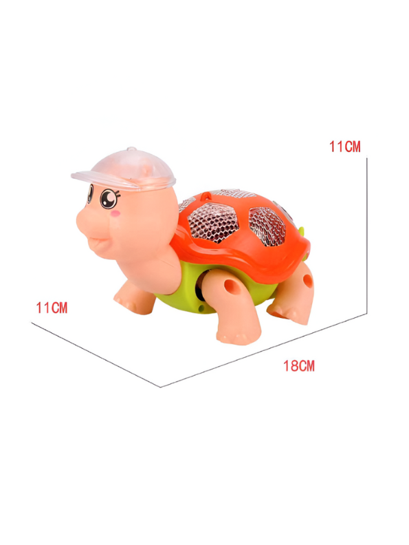 Mr. Tortoise – Electric Reptile Walking Tortoise Toy for Toddlers | Light-Up Shell, Music & Movement Toy Peach LMI15047.