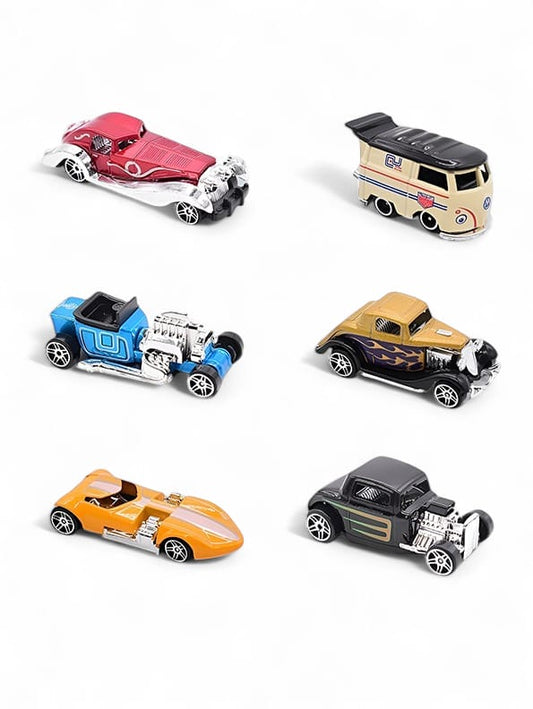Multi-Color Vintage Cars Pack of 6 for Kids - Classic & Collectible Play Set | NX-O-24 - Toyloft