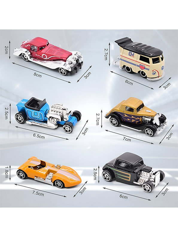 Multi-Color Vintage Cars Pack of 6 for Kids - Classic & Collectible Play Set | NX-O-24 - Toyloft