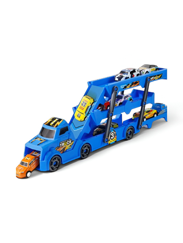 Multi-Layer Transport Car Carrier Truck Toy Set Blue LMI16872.