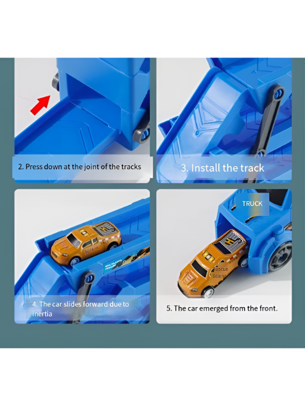 Multi-Layer Transport Car Carrier Truck Toy Set Blue LMI16872.