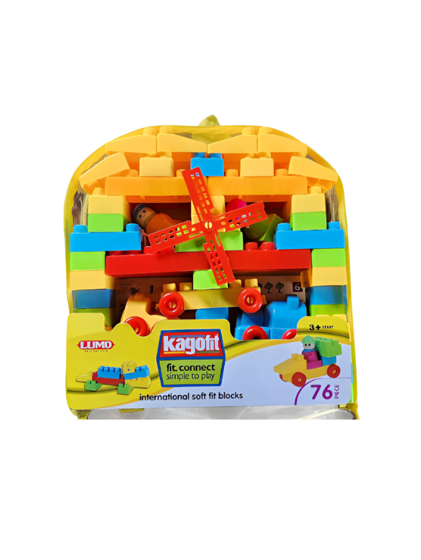 Multicolor 76-Piece Building Blocks with Bag | Educational Toy for Kids’ Learning & Creativity LMI7513.