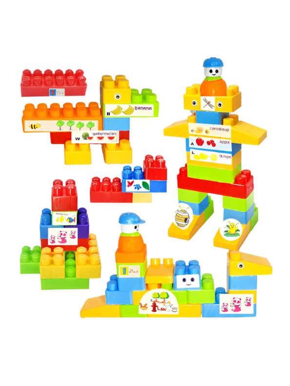 Multicolor 76-Piece Building Blocks with Bag | Educational Toy for Kids’ Learning & Creativity LMI7513.
