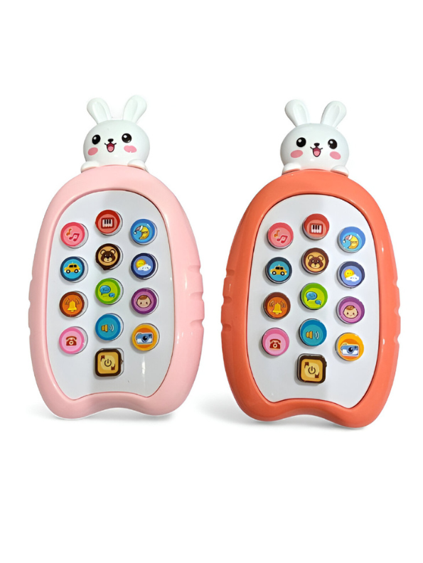 Musical Bunny Phone Toy with Lights & Sounds – Educational Learning Toy for Infants & Toddlers | Interactive Pretend Play Phone for Babies - NX15702.
