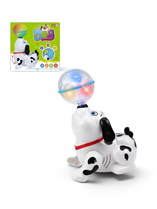 Musical Dancing Dog Toy – Walking Puppy with Disco Ball Lights & Fun Music LMI3803.