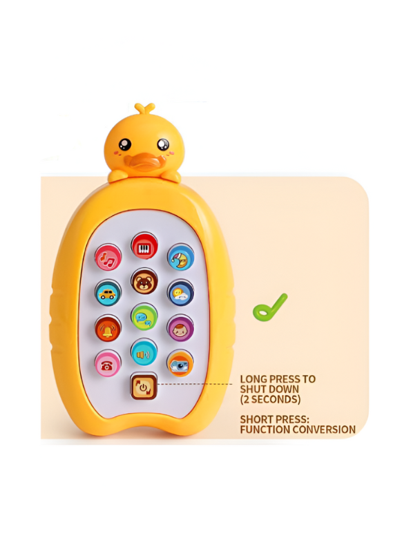Musical Duck Baby Phone Toy | Infant Learning & Educational Sounds Game for Toddlers Yellow - NX15695.