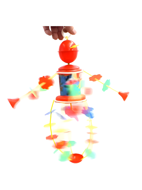 Musical Hanging Merry-Go-Round Mobile Toy | 40cm Spinning Wind Chime Toy with Animal Prints & Colorful Flower Gourd Bells for Nursery TV5294