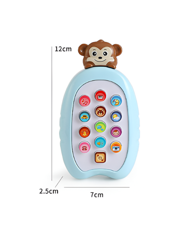 Musical Monkey Baby Phone Toy with Lights & Sounds – Educational Learning Toy for Infants & Toddlers | Interactive Pretend Play Phone for Babies NX15694.