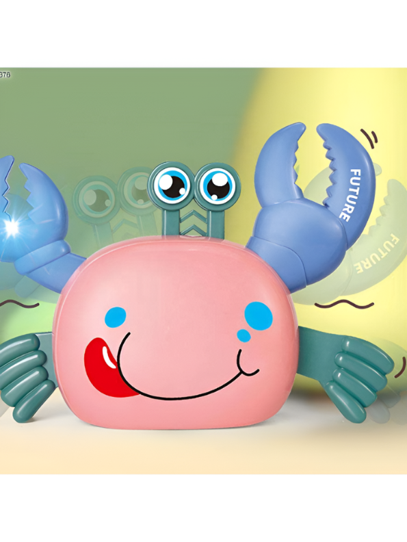 Musical Walking Crab Baby Toy – Interactive Tummy Time Crawling Toy with LED Lights & Music LMI11174.