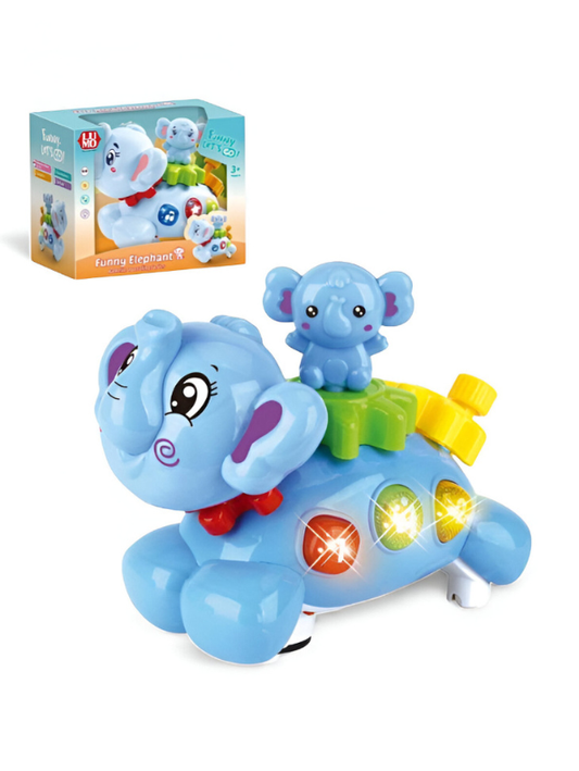 Musical Walking Elephant Toy – Light-Up Gears, Educational Baby & Toddler Learning Toy LMI15945.