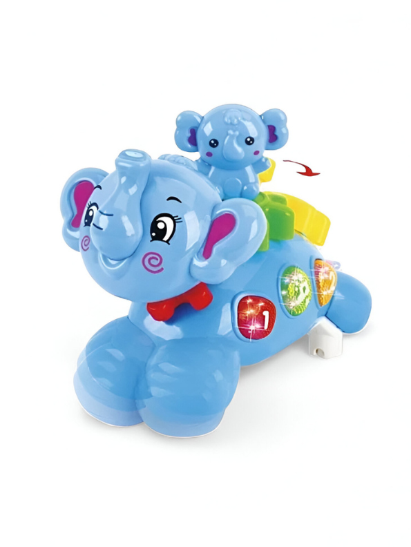 Musical Walking Elephant Toy – Light-Up Gears, Educational Baby & Toddler Learning Toy LMI15945.