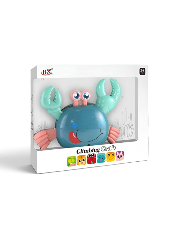 Musical Walking Crab Baby Toy – Interactive Tummy Time Crawling Toy with LED Lights & Music Turquoise  LMI11174.