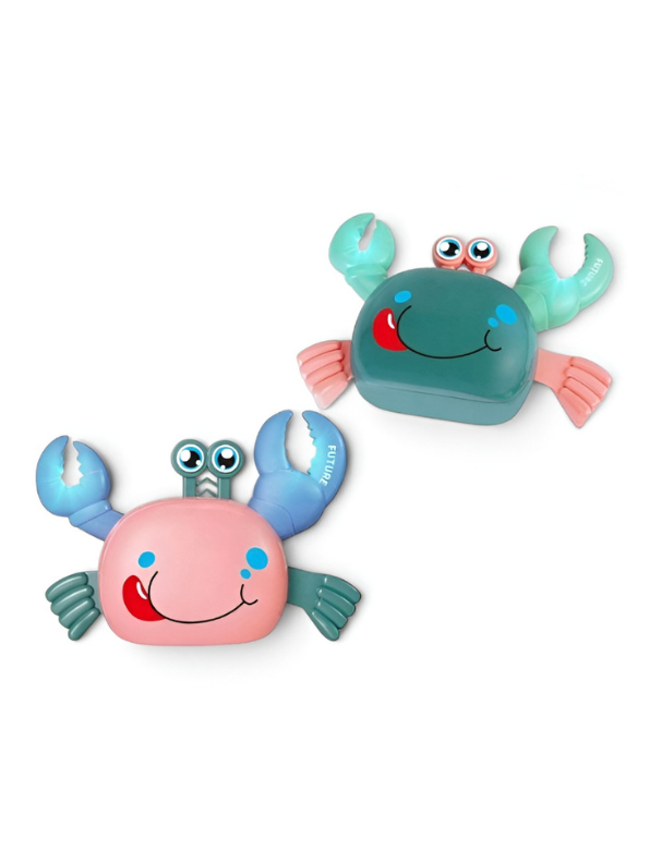 Musical Walking Crab Baby Toy – Interactive Tummy Time Crawling Toy with LED Lights & Music Turquoise  LMI11174.