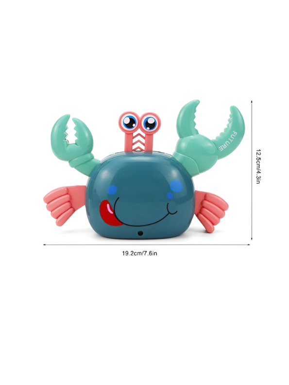 Musical Walking Crab Baby Toy – Interactive Tummy Time Crawling Toy with LED Lights & Music Turquoise  LMI11174.
