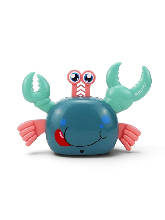 Musical Walking Crab Baby Toy – Interactive Tummy Time Crawling Toy with LED Lights & Music Turquoise  LMI11174.