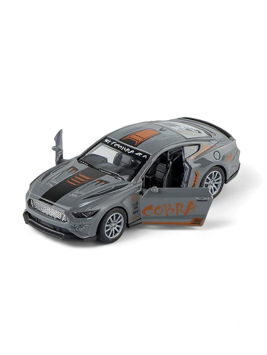 Mustang Model Pull Back Car - Grey (MS-M-24) - Toyloft