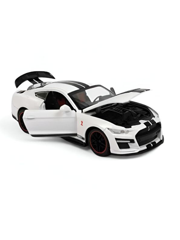 Mustang Shelby GT500 – Diecast Metal Model Car Pull Back Action Toy Collectible – With Acrylic Display Box.