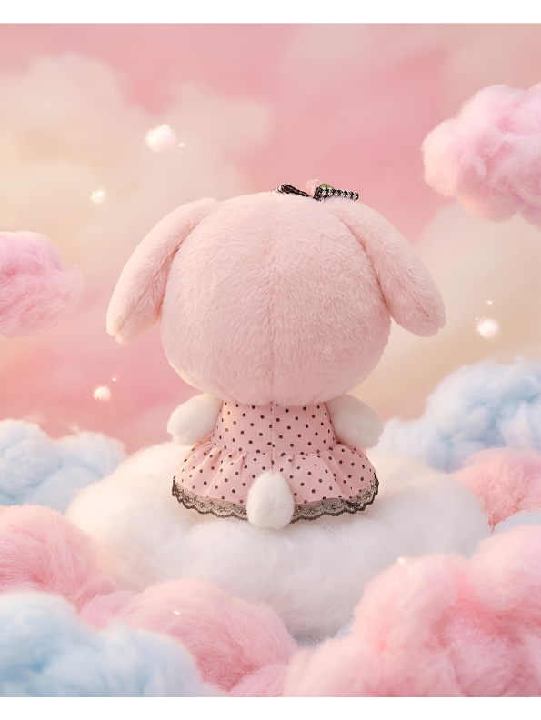 My Melody Plush Toy 10 Inch – Cute Kawaii Bunny Plush in Pink Polka Dot Dress ST15737.