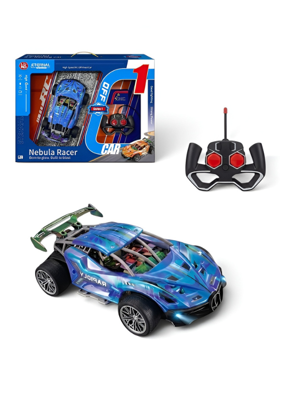 Nebula Racer High-Speed RC Racing Buggy – Blue Off-Road Remote Control Stunt Car LMI16917