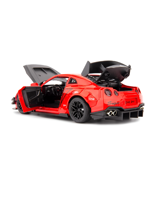 Nissan GT-R R35 Diecast Model Car 1:24 Scale with Smoke Effect LMI16818.