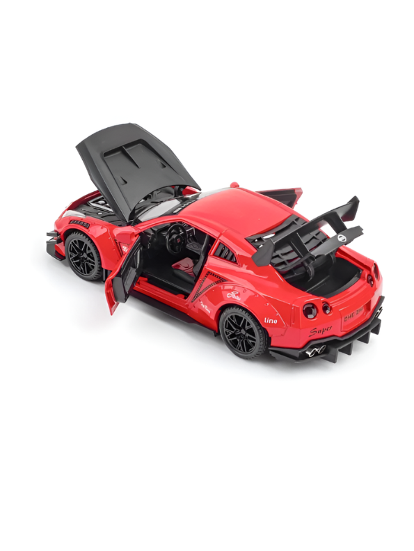 Nissan GT-R R35 Diecast Model Car 1:24 Scale with Smoke Effect LMI16818.