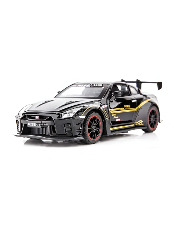 Nissan GT-R R35 Diecast Model Car 1:24 Scale with Smoke Effect Black LMI16818.