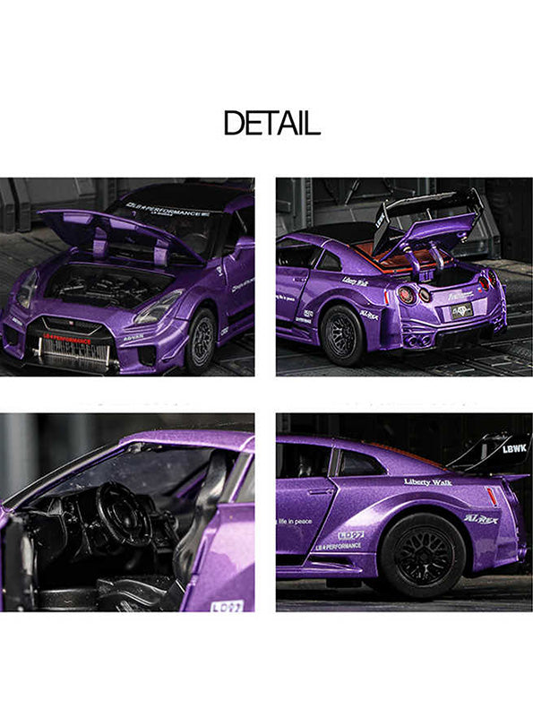 Nissan GTR CSR2 Model 1:24 Scale Diecast Car - Purple Metal Collectible | TV-O-24