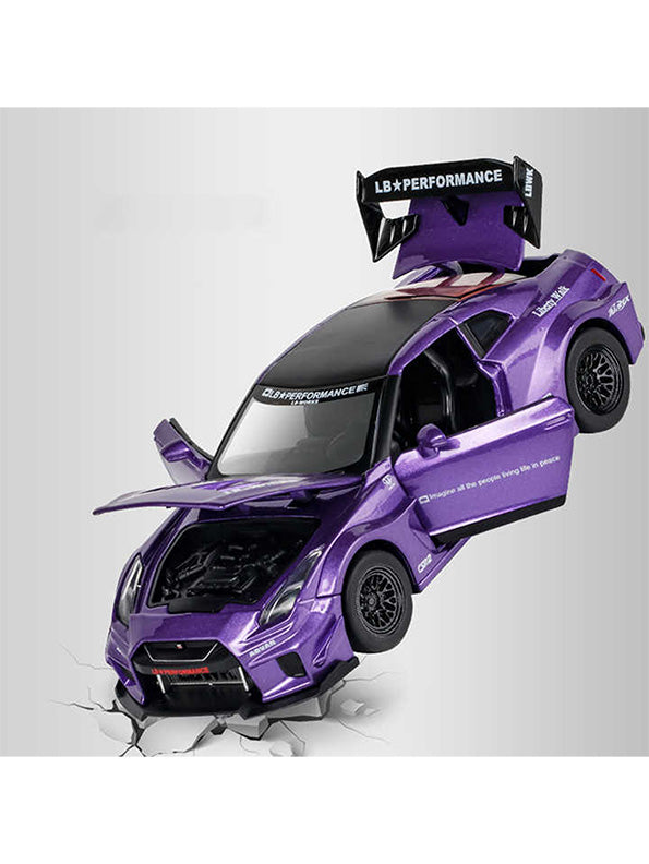 Nissan GTR CSR2 Model 1:24 Scale Diecast Car - Purple Metal Collectible | TV-O-24