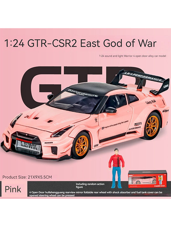 Nissan GTR CSR2 Model 1:24 Scale Diecast Car - Pink Metal Collectible | TV-O-24