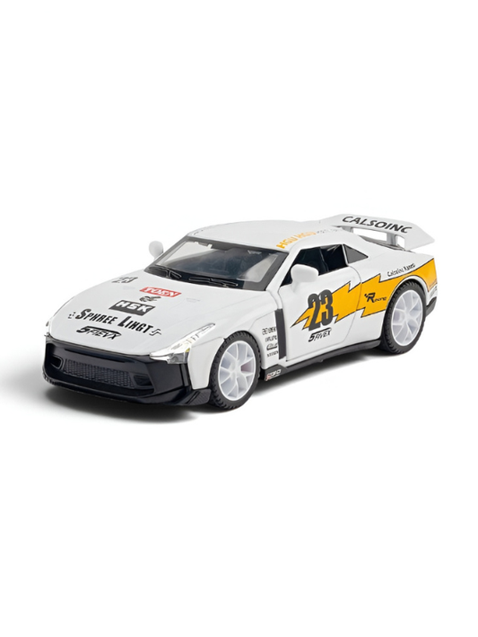 Nissan Skyline GT-R R34 LBWK Diecast Model Car 1:32 Scale Pull Back Toy TV6290.