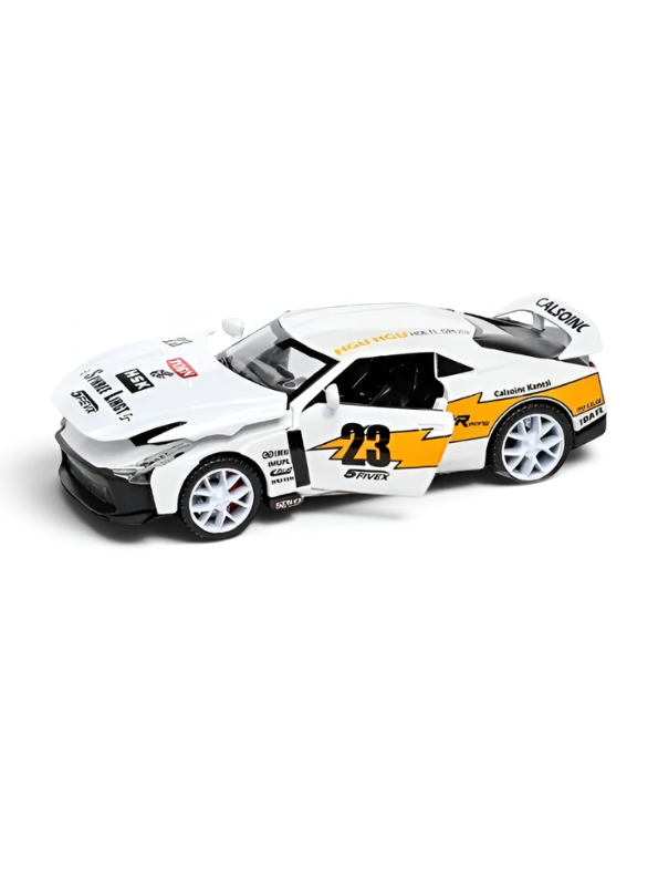 Nissan Skyline GT-R R34 LBWK Diecast Model Car 1:32 Scale Pull Back Toy TV6290.