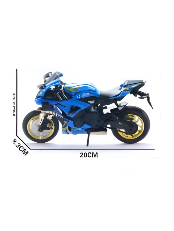 Nitro Blue Die-Cast Motorcycle Toy – Collectible & Durable Bike for Kids & Adults TV5735.