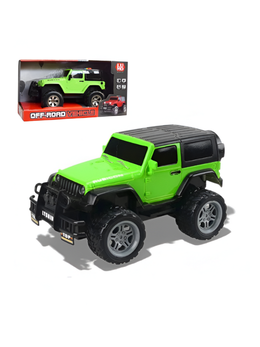 Off-Road Jeep – Pull Back Action Vehicle with Lights & Sounds | Durable & Fun Toy kids Green LMI13431.