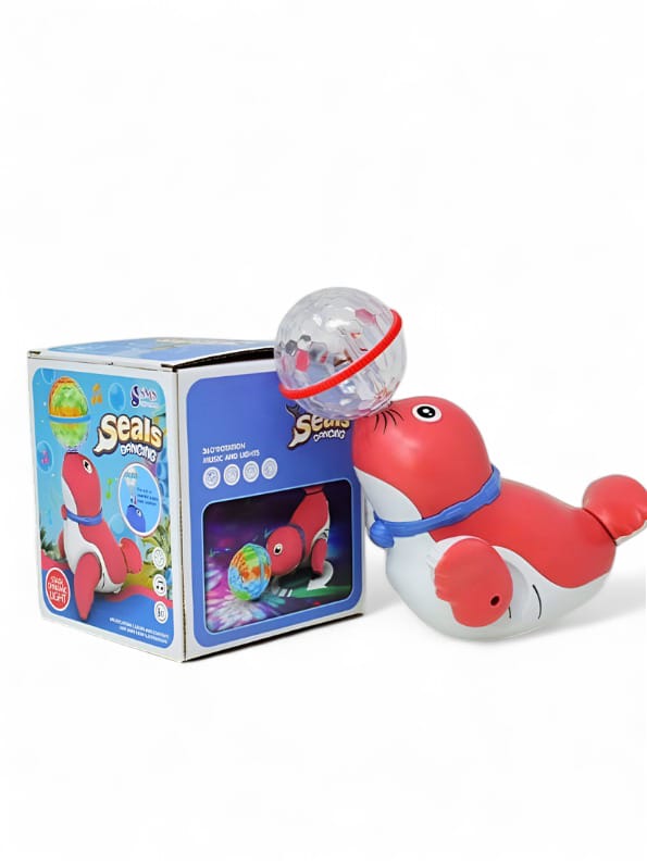 Orange Musical and Dancing Seal Toy for Kids (TV-N-24) - Interactive Light-Up Animal Toy with Fun Movements