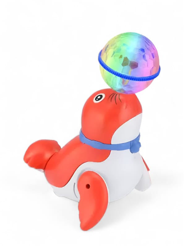 Orange Musical and Dancing Seal Toy for Kids (TV-N-24) - Interactive Light-Up Animal Toy with Fun Movements