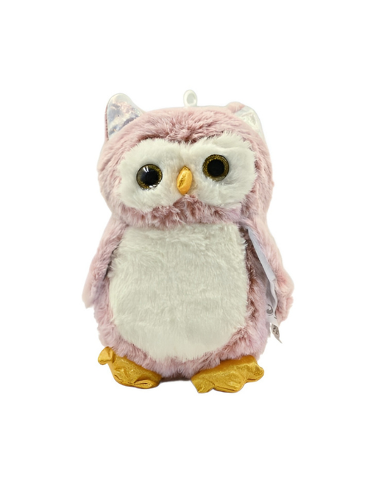 Owl Plush Toy 8 Inch Soft Stuffed Owl Doll Pink ST11533.