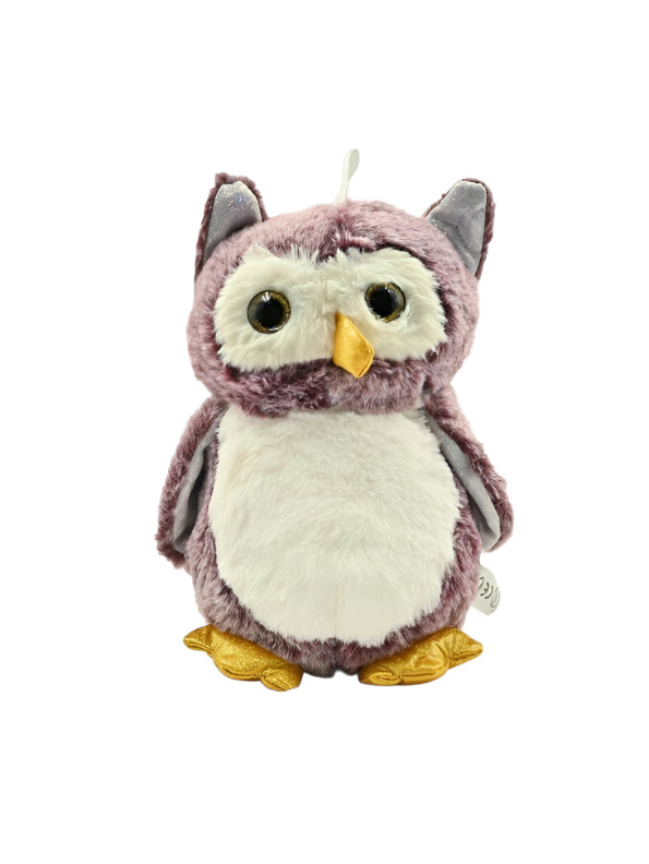 Owl Plush Toy 8 Inch Soft Stuffed Owl Doll Purple ST11533.