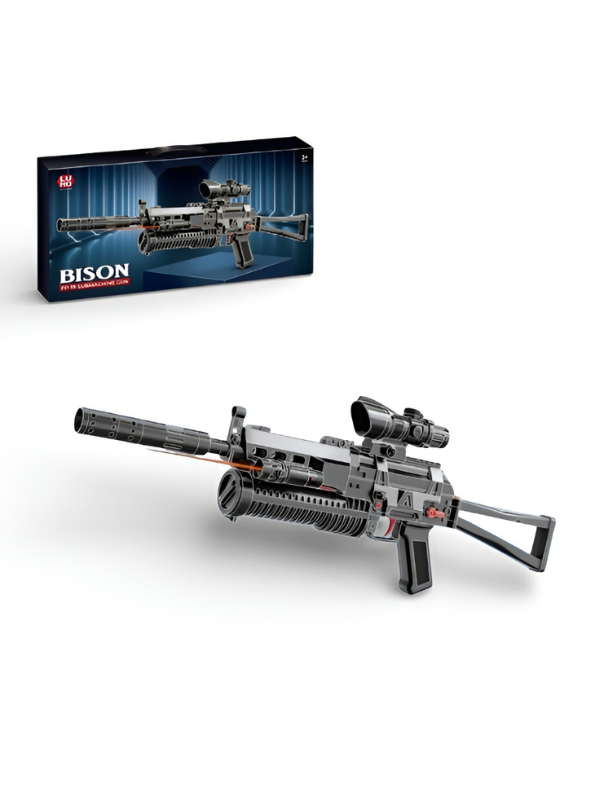 PP-19 Bison Toy Submachine Gun with Tactical Scope & Laser Sight NX16427.
