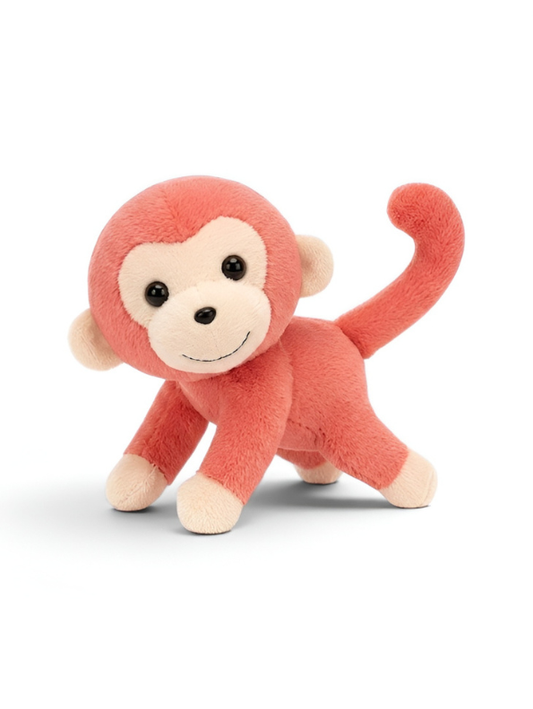 Cute Red Monkey Plush Toy – 7-Inch Soft Stuffed Animal for Kids & Toddlers ST11917