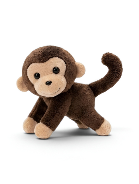 Cute Brown Monkey Plush Toy – 7-Inch Soft Stuffed Animal for Kids & Toddlers ST11917