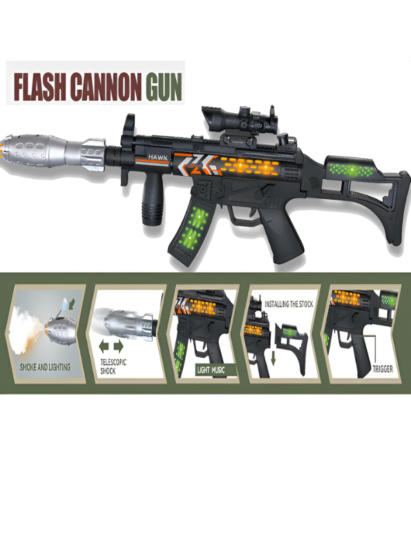 PUBG Flash Cannon Toy Gun with Realistic Smoke Effect MD318