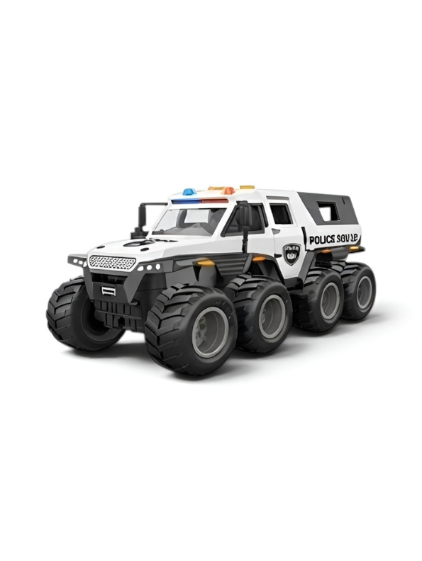 Pack Of 2 8-Wheeler Police Monster Truck with Lights & Sounds MD552