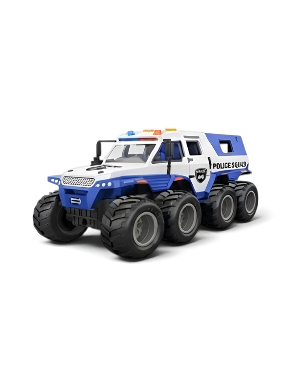 Pack Of 2 8-Wheeler Police Monster Truck with Lights & Sounds MD552