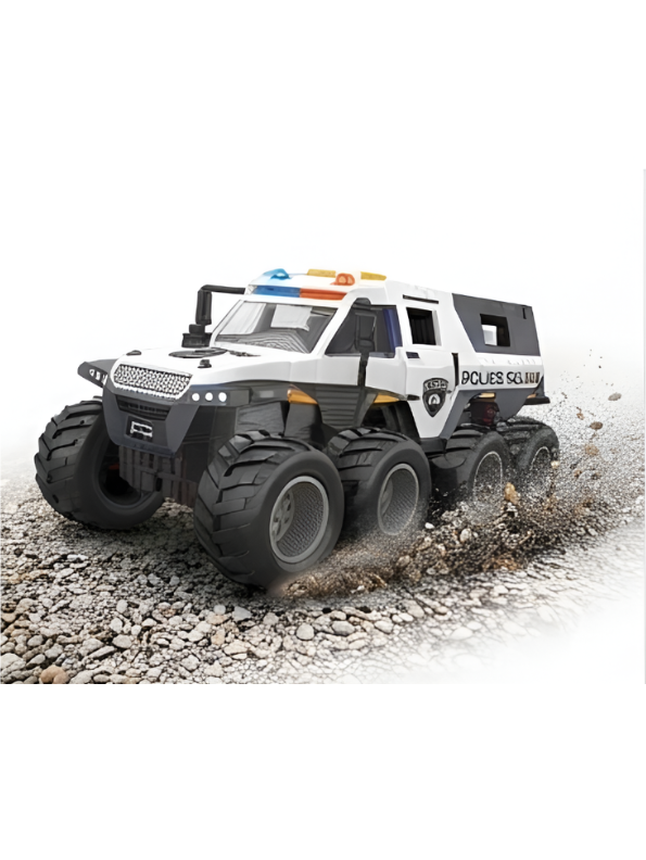 Pack Of 2 8-Wheeler Police Monster Truck with Lights & Sounds MD552